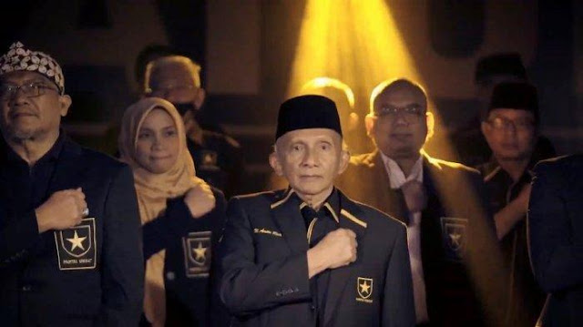 gambar Amien Rais deklarasikan Partai Ummat Kamis 2942021 secara daring